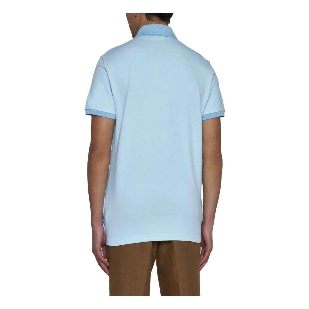 ETRO Blauwe Bedrukte T-shirts en Polos Blue Heren