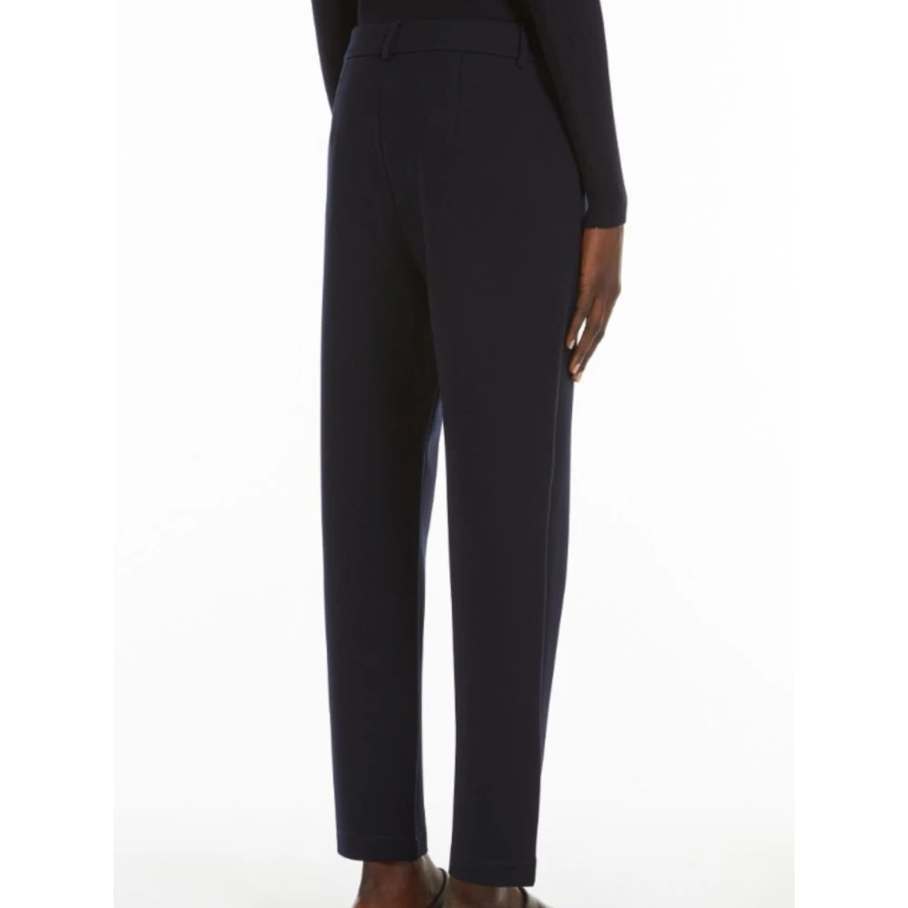 Max Mara Zwarte Broek met Rechte Pijp Black Dames