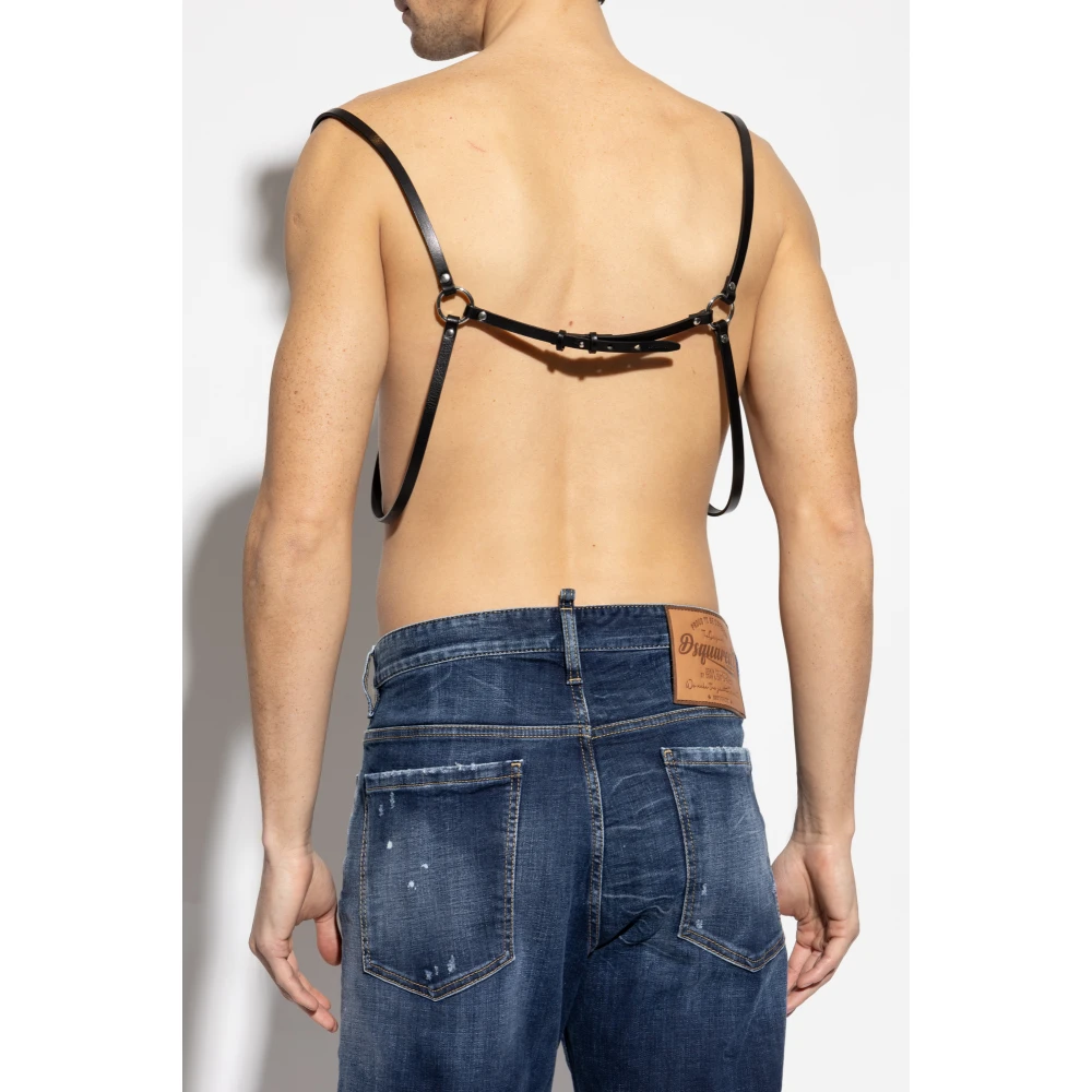 Dsquared2 Leren harnas Black Heren