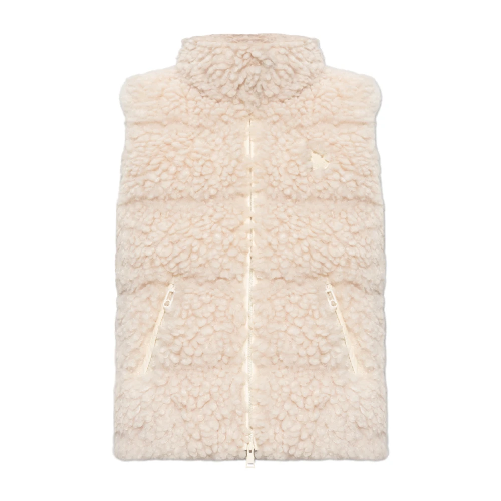 Moncler Faux fur vest Beige, Dam