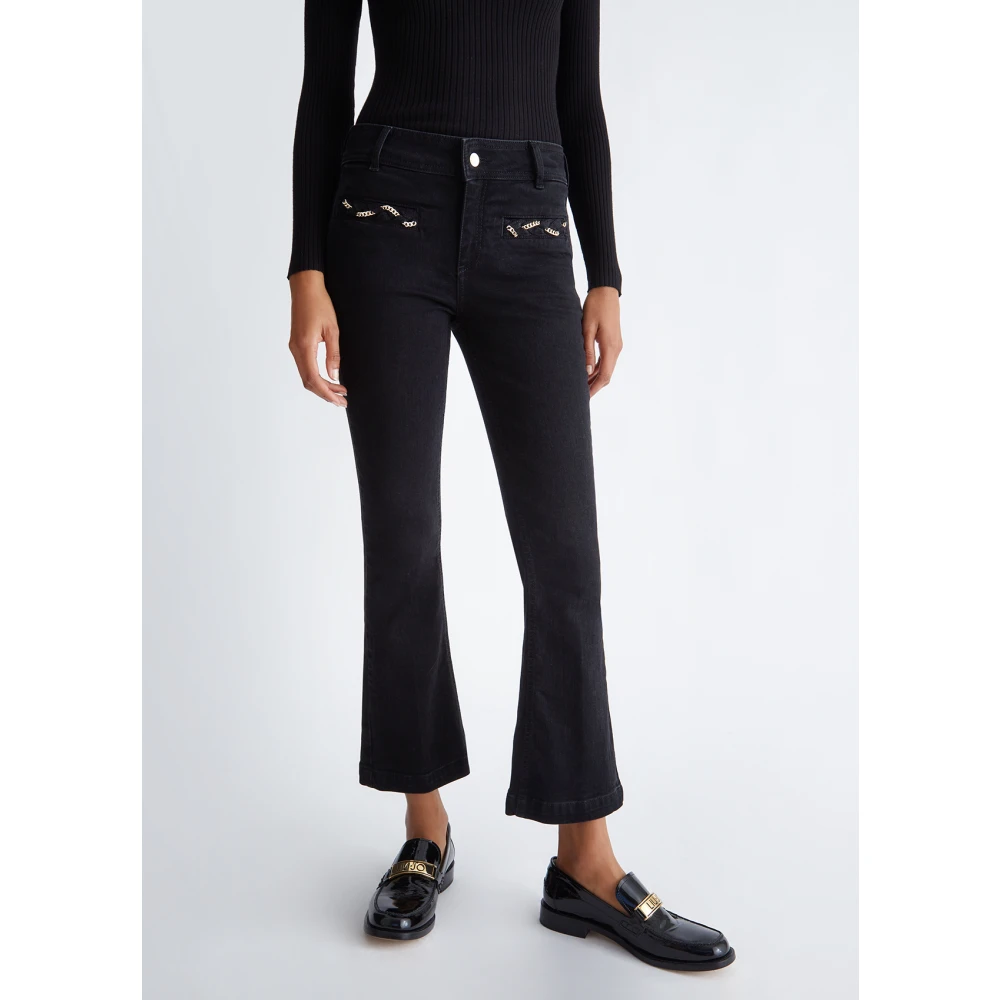 Liu Jo Flare Cropped Jeans Blue Dames