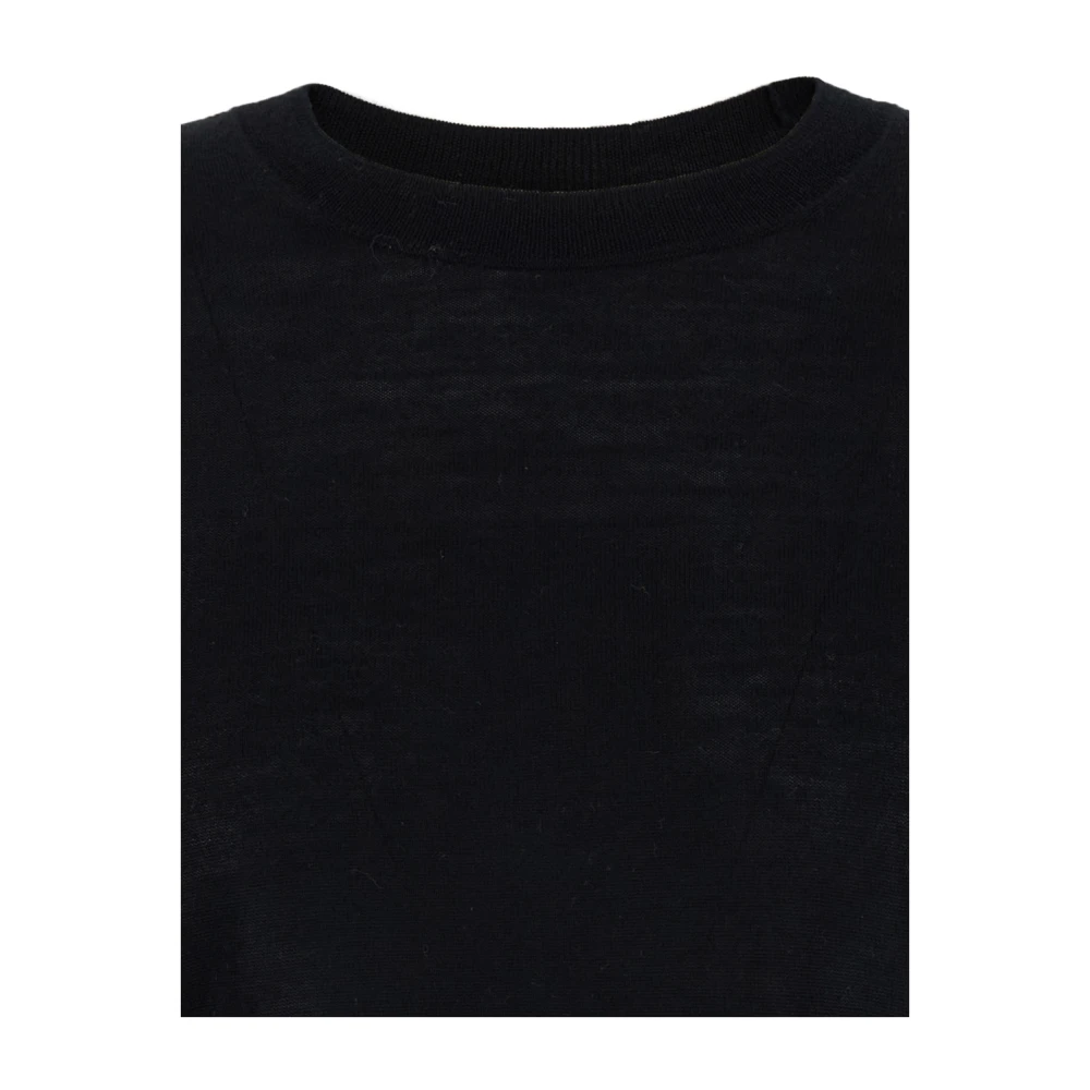 P.a.r.o.s.h. Zwarte Crewneck Sweater met Lange Mouwen Black Dames