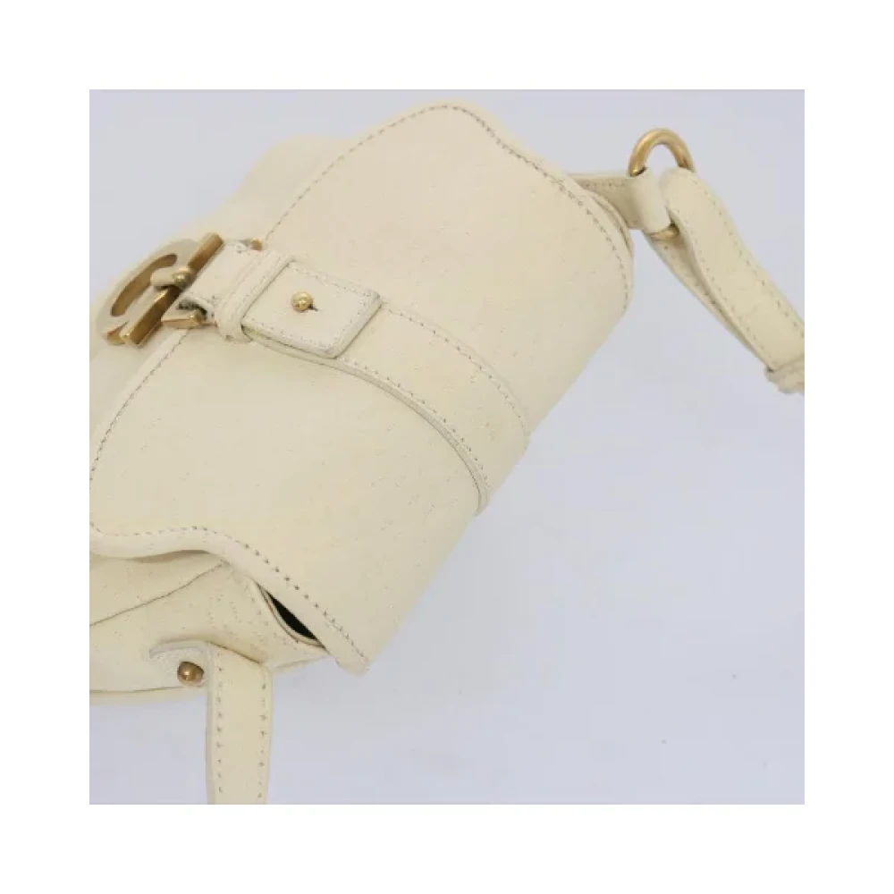 Salvatore Ferragamo Pre-owned Leather shoulder-bags Beige Dames