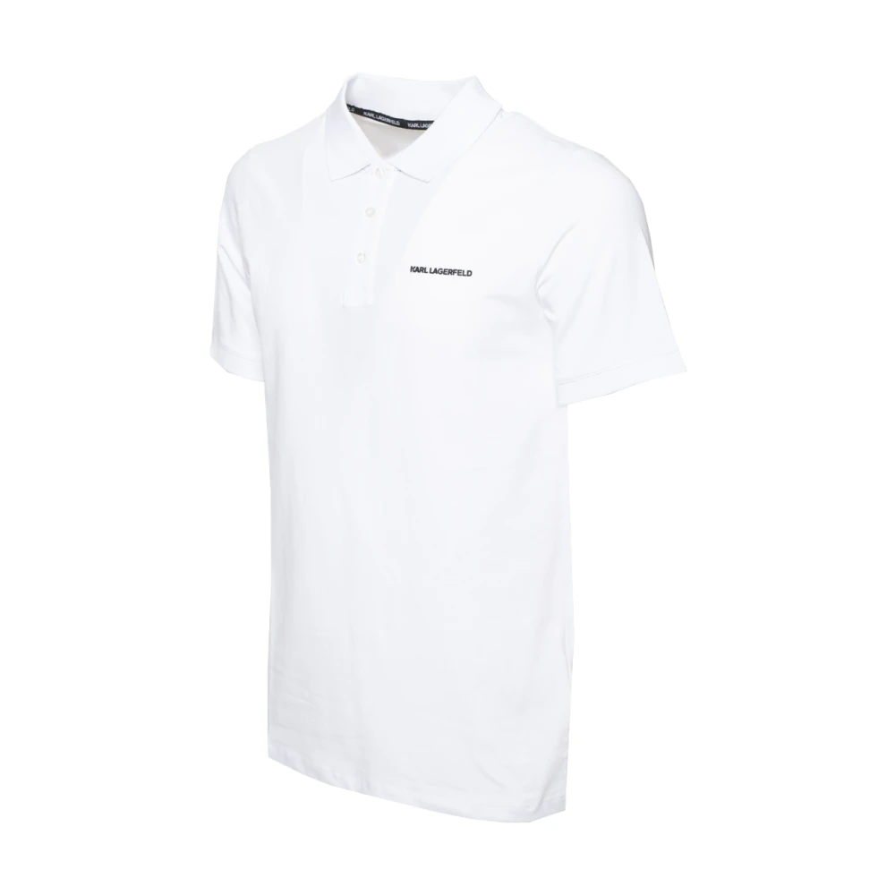 Karl Lagerfeld Wit Logo Polo T-Shirt White Heren