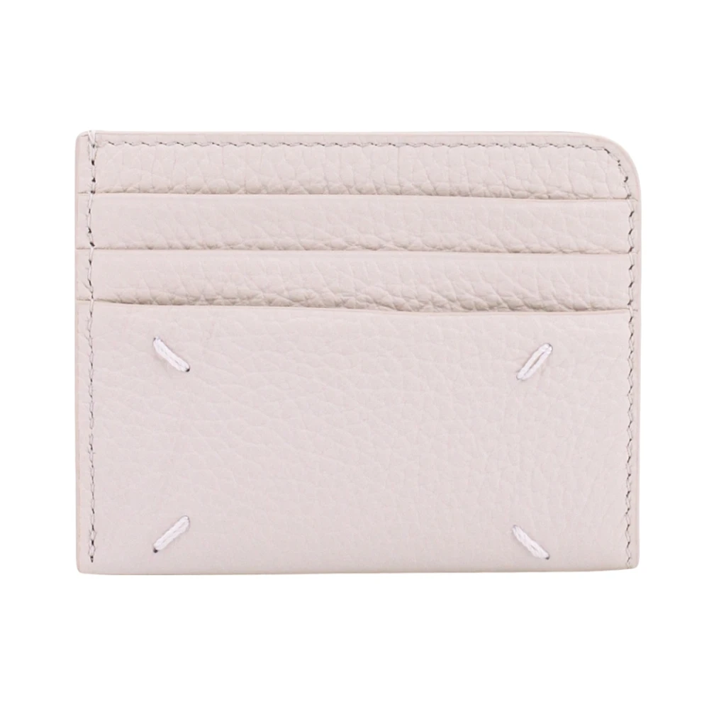 Maison Margiela Beige Leren Kaarthouder Dames Portemonnee Beige Dames