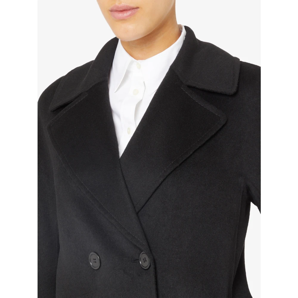 Pennyblack Dubbelbreasted wollen jas Black Dames