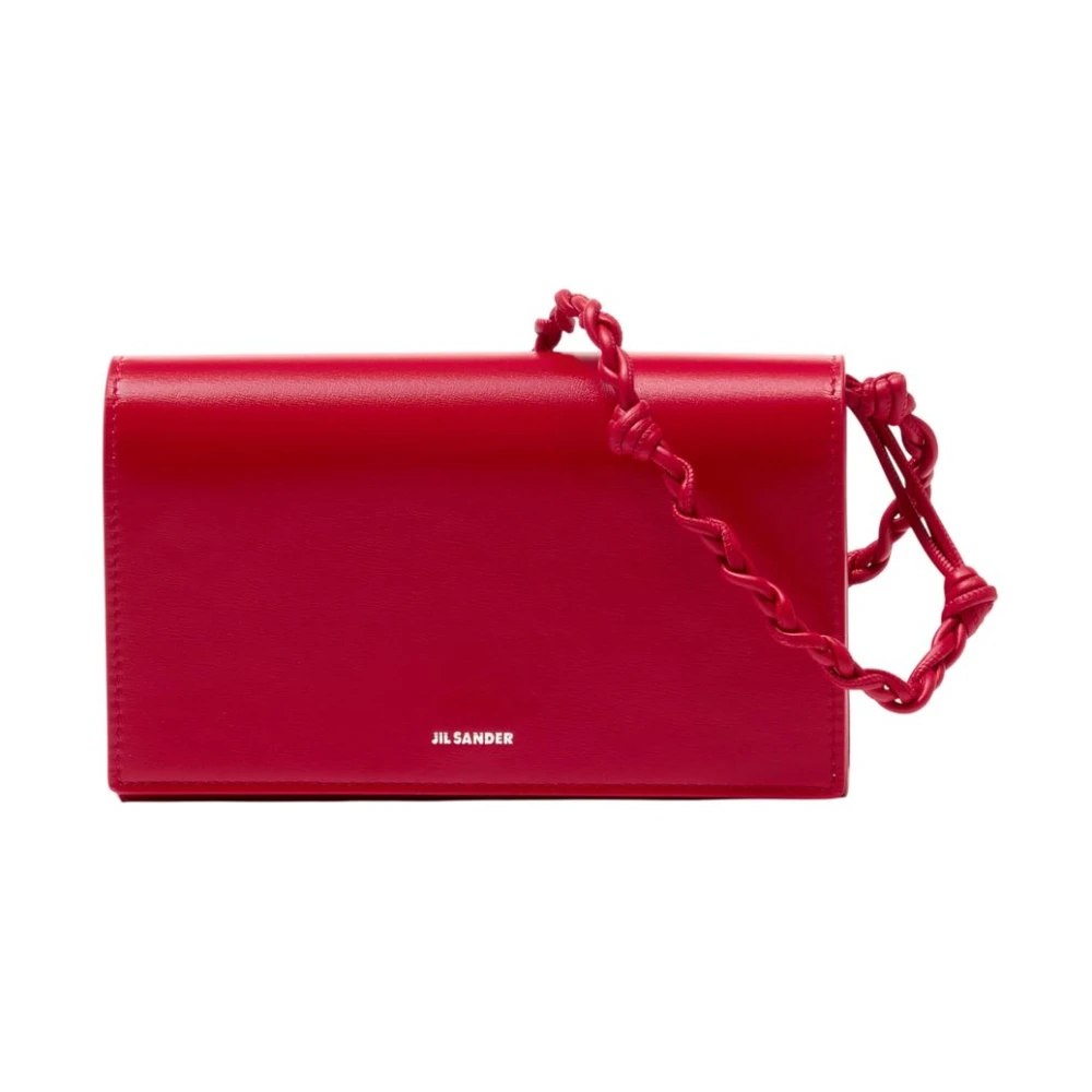 Jil Sander Women's Red Shoulder Bags, One Size, Tangle Wallet On Chain