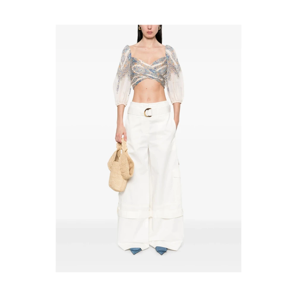 Zimmermann Witte Broek met Riem en Zakken White Dames