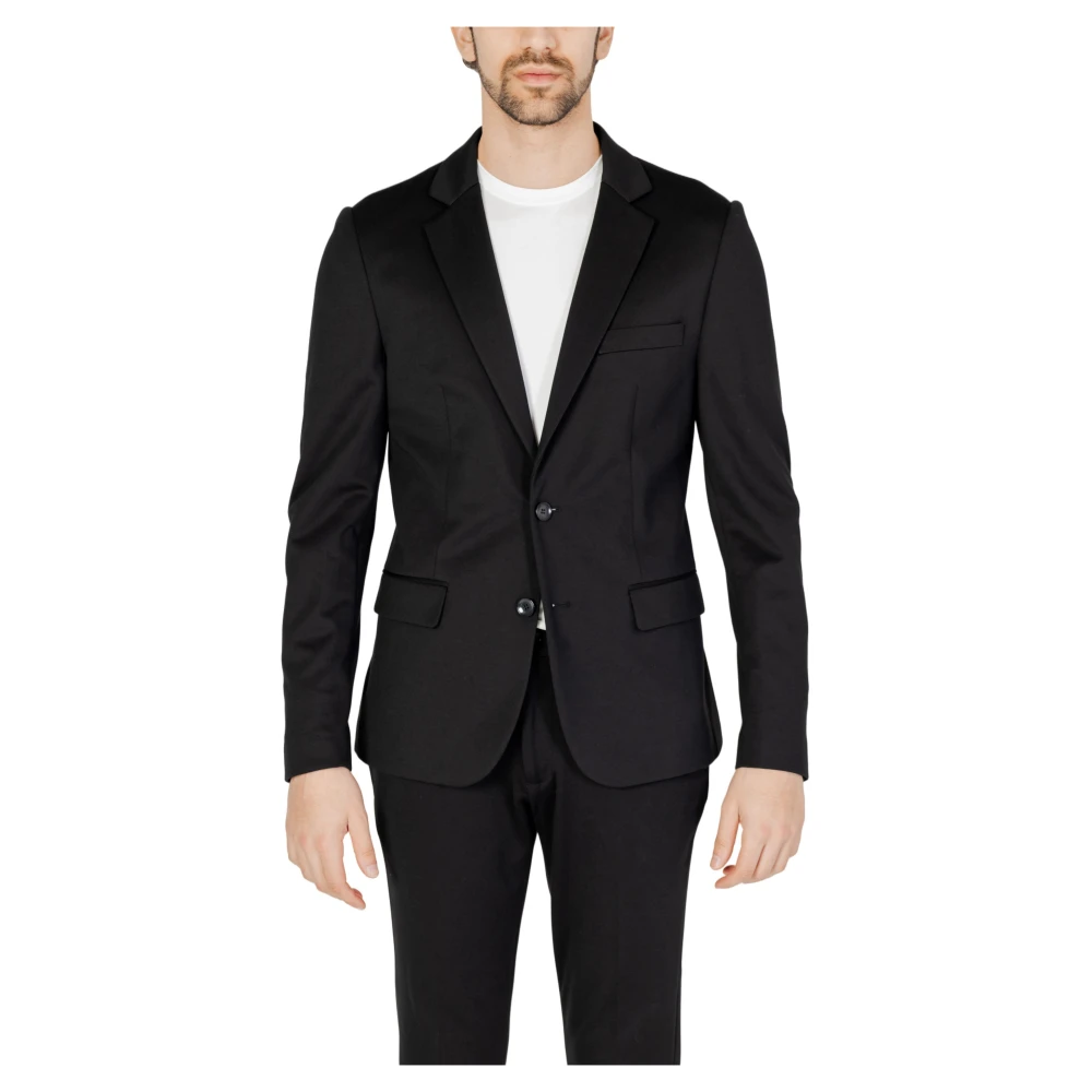 Antony Morato Stijlvolle Zwarte Blazer met Zakken Black Heren