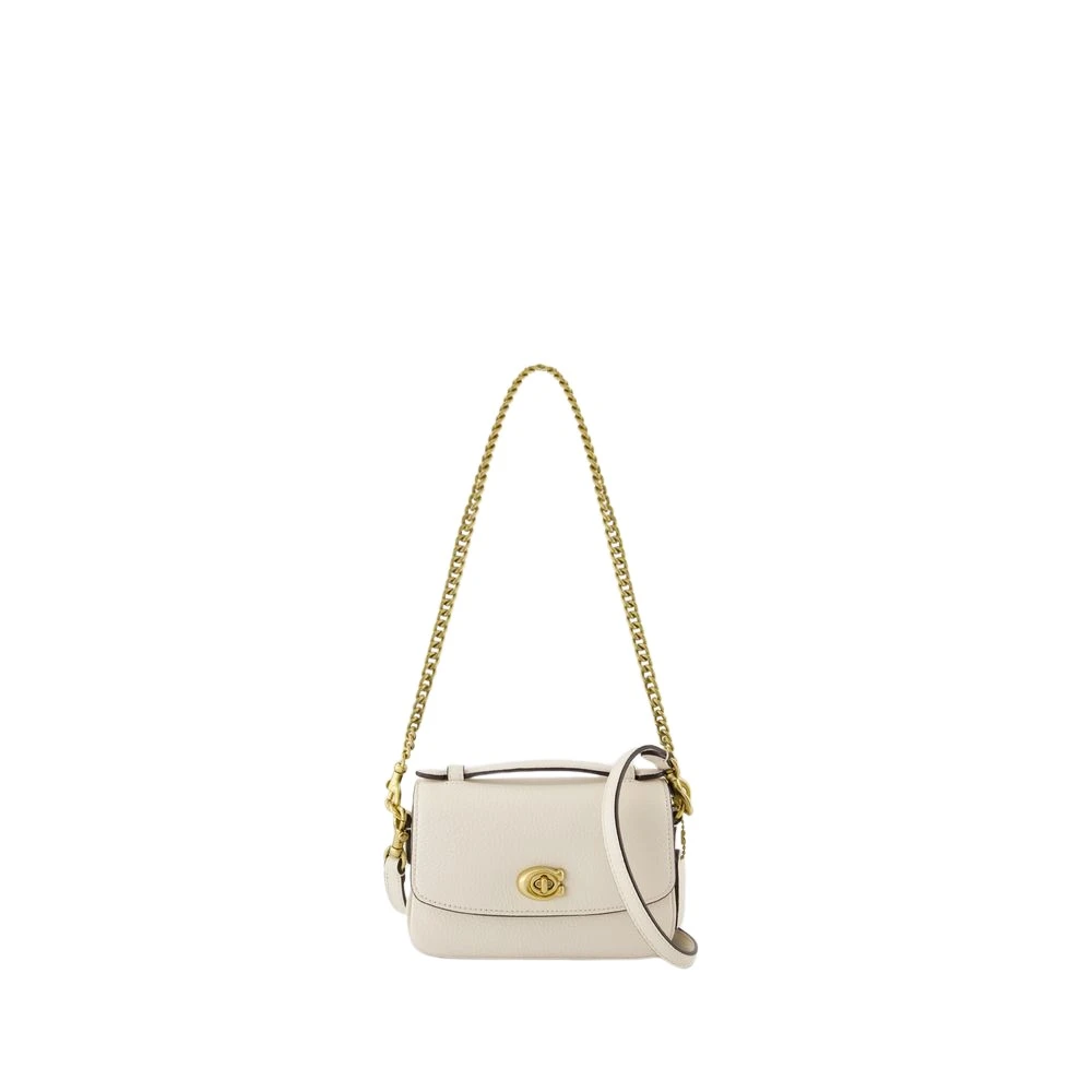 Coach Witte Leren Crossbody Tas Flap Sluiting White Dames