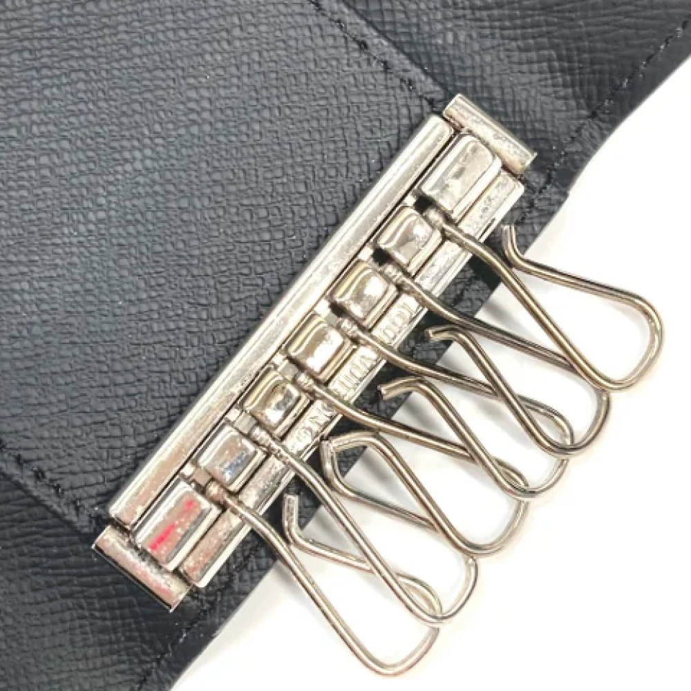 Louis Vuitton Vintage Pre-owned Cotton key-holders Black Dames