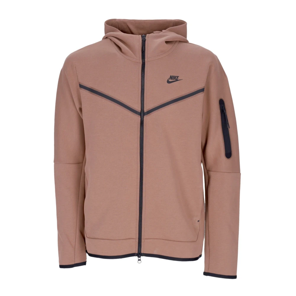 Nike Lichtgewicht rits hoodie Sportswear Tech Fleece volledige ritssluiting hoodie Brown Heren