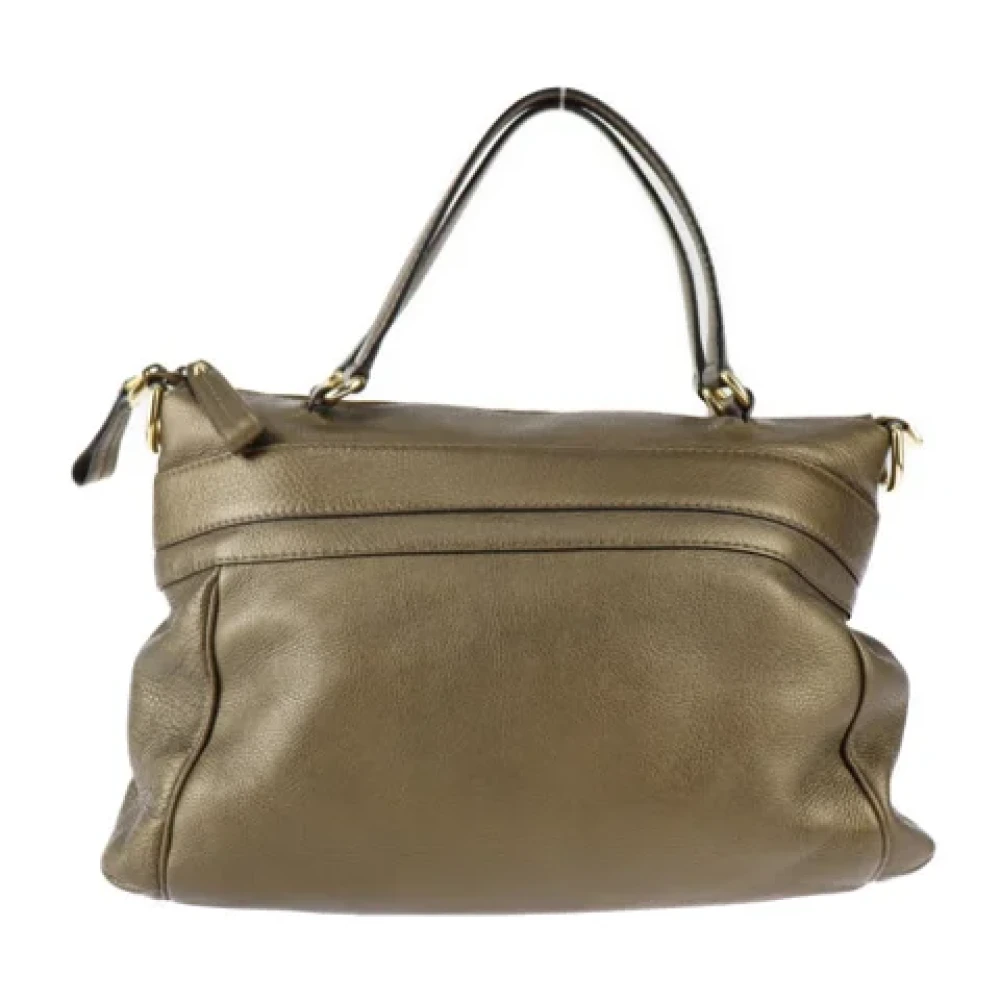 Gucci Vintage Pre-owned Leather handbags Brown Dames