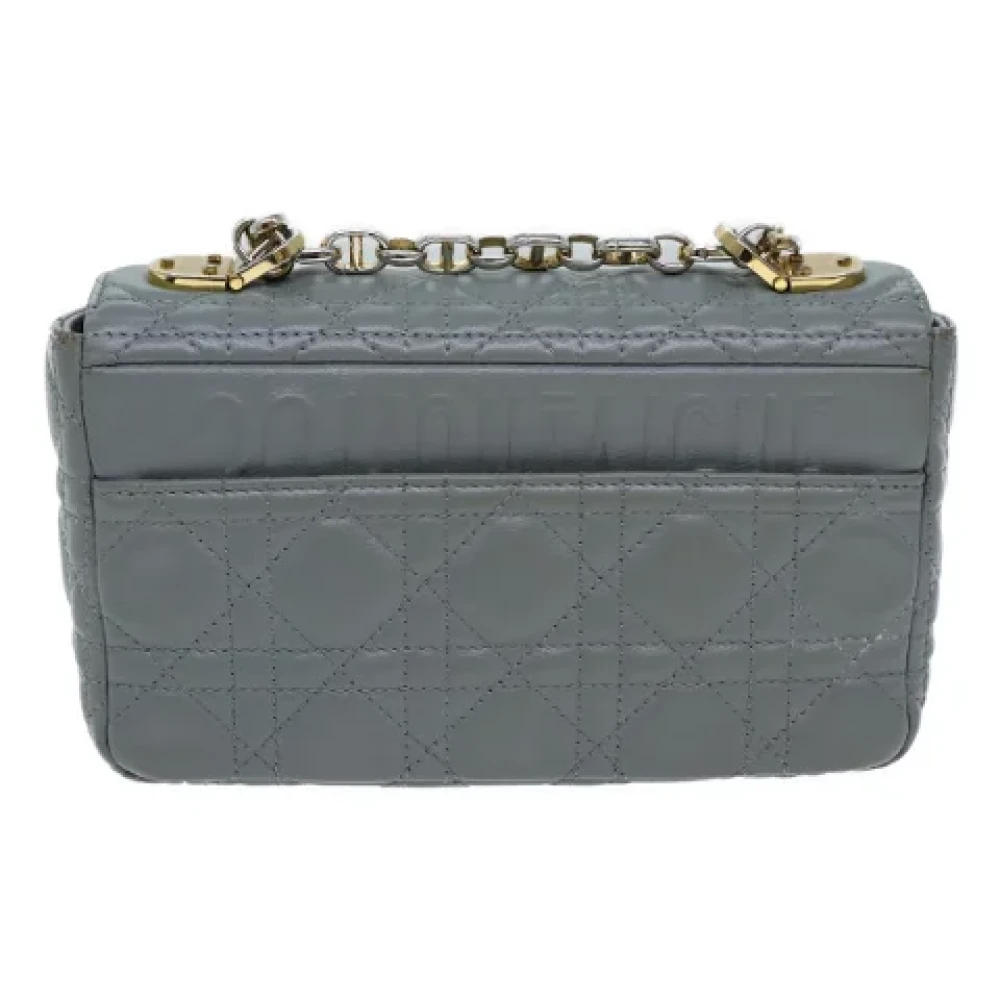 Dior Vintage Pre-owned Leather dior-bags Gray Dames