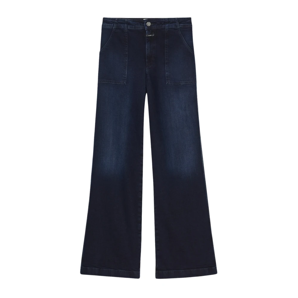 Closed Women's Blue Wide Jeans, W25, Flared Jeans In High-Quality Denim
