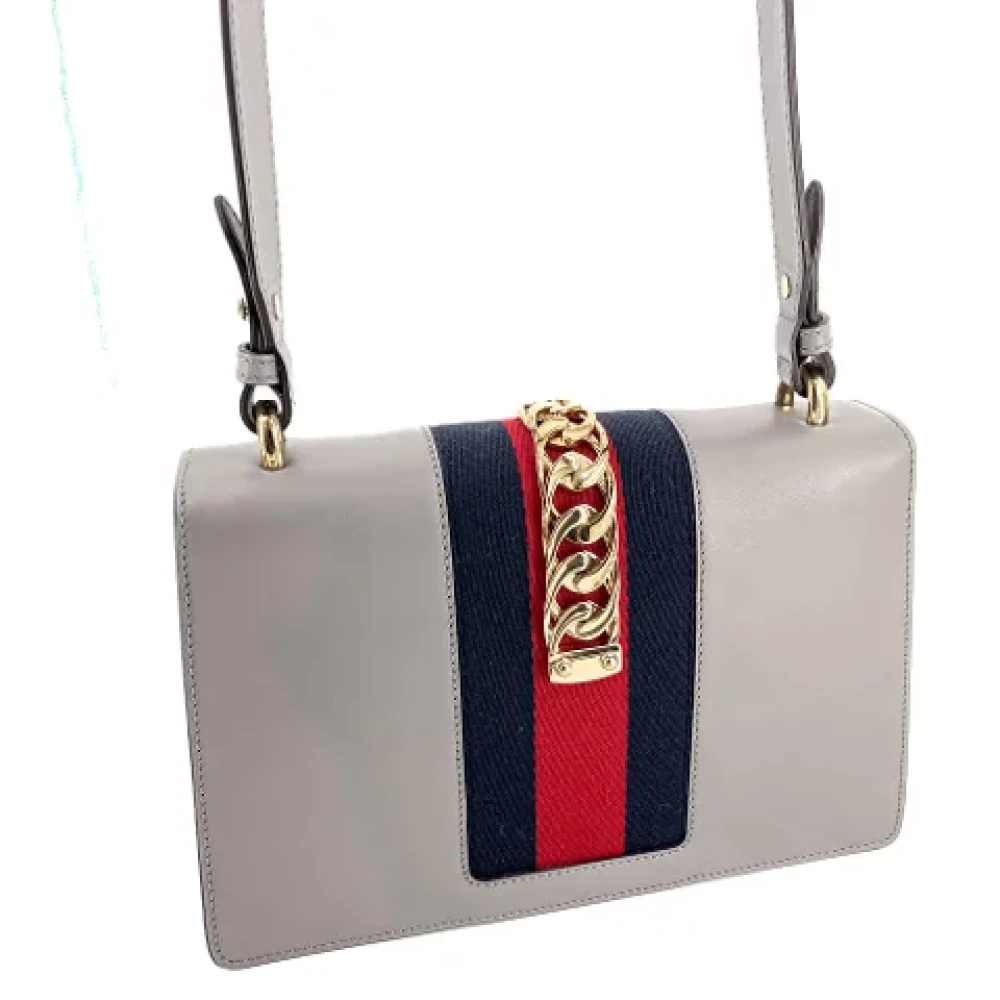 Gucci Vintage Pre-owned Leather gucci-bags Gray Dames