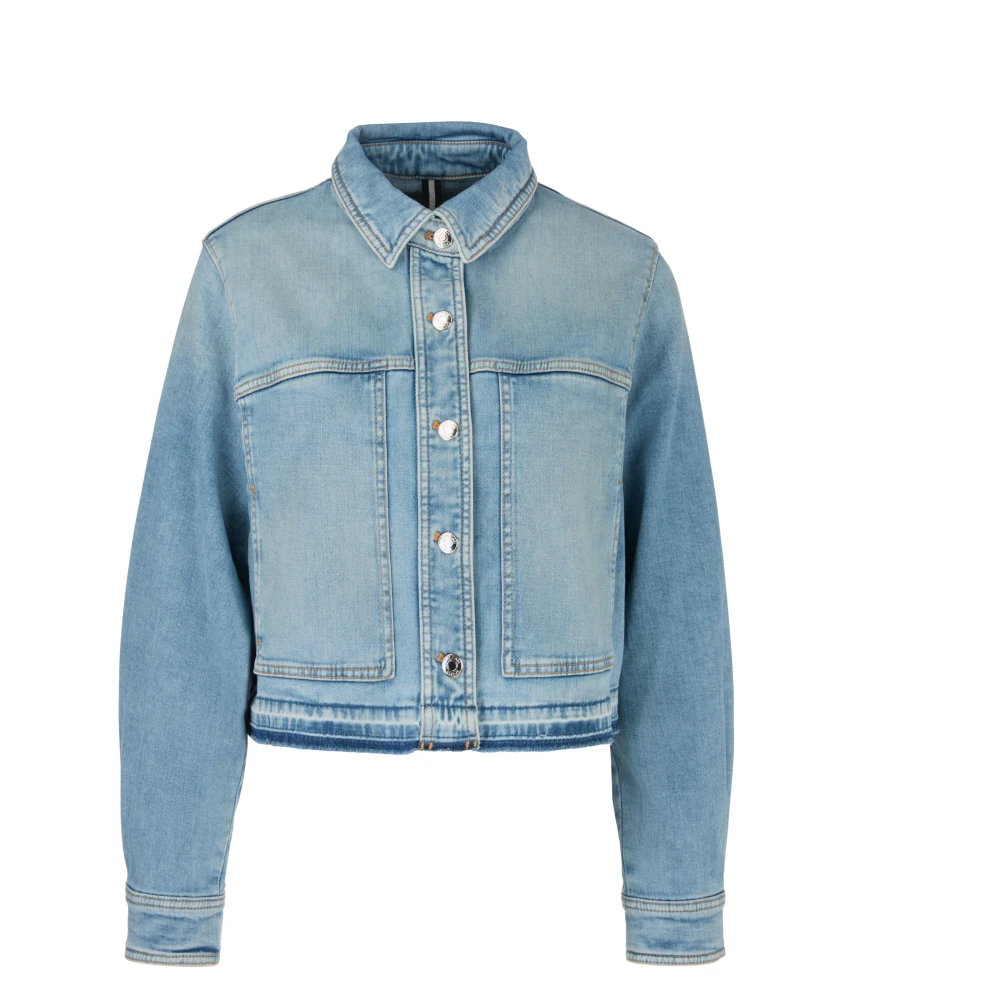Marc Cain Gebruikte Denim Jack Blue Dames