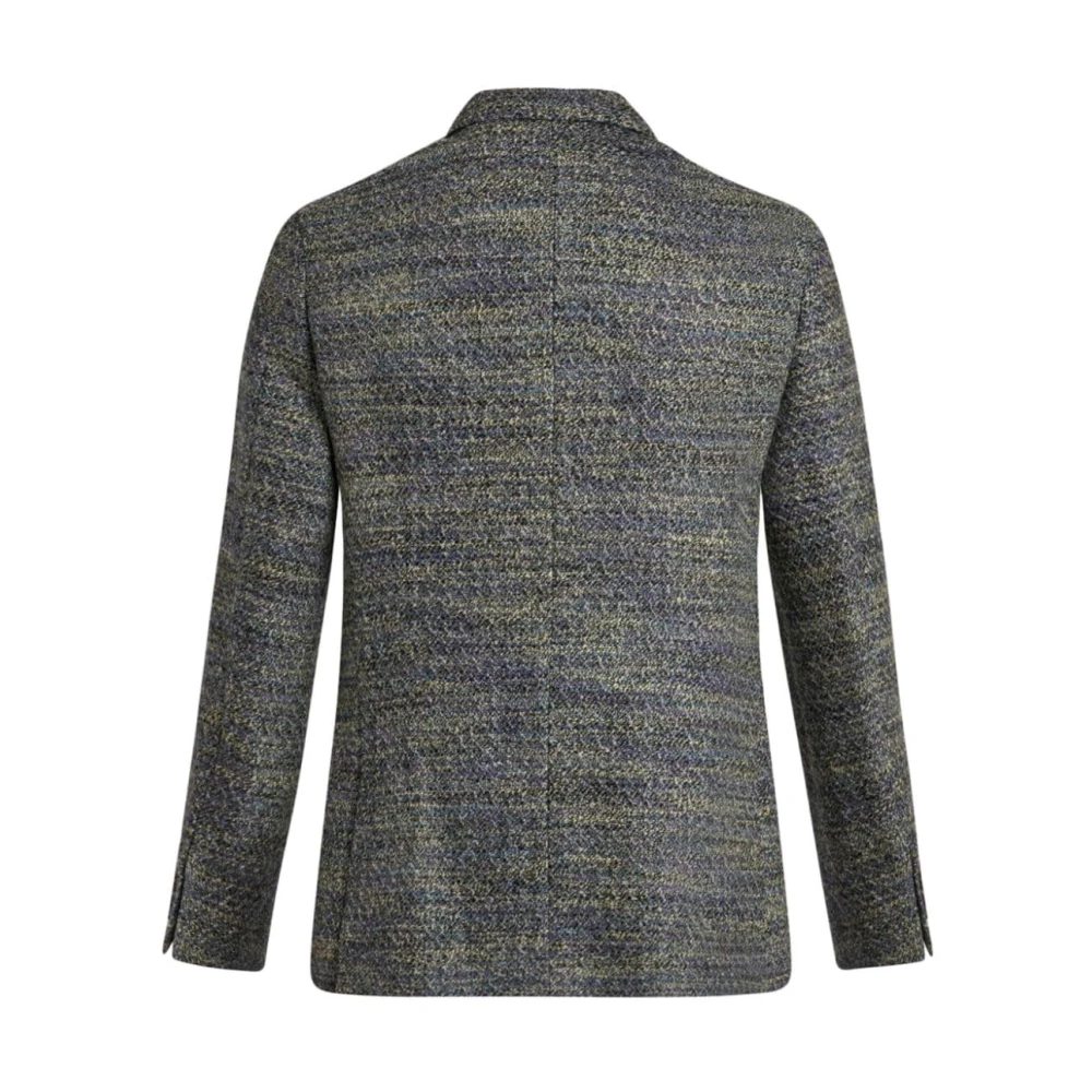 ETRO Navy Blauw Wollen Blazer Buitenkleding Blue Heren