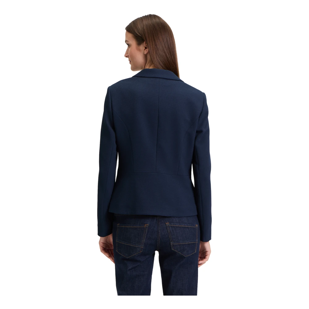 Betty Barclay Getailleerde Blazer Lange Mouw Blue Dames