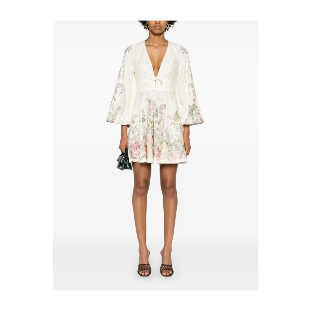Zimmermann Kort linnen jurkje Multicolor Dames