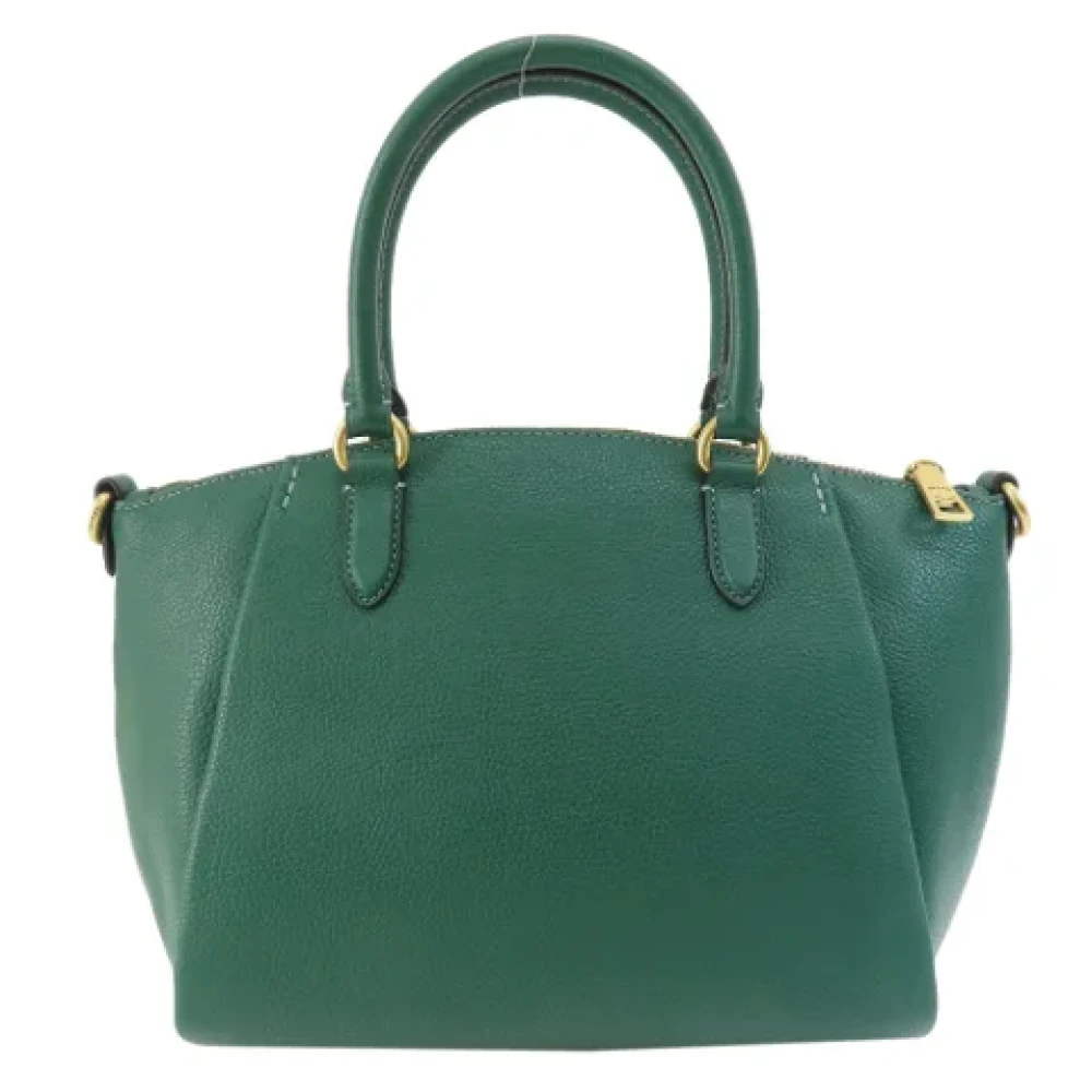 Coach Pre-owned Leather handbags Green Dames