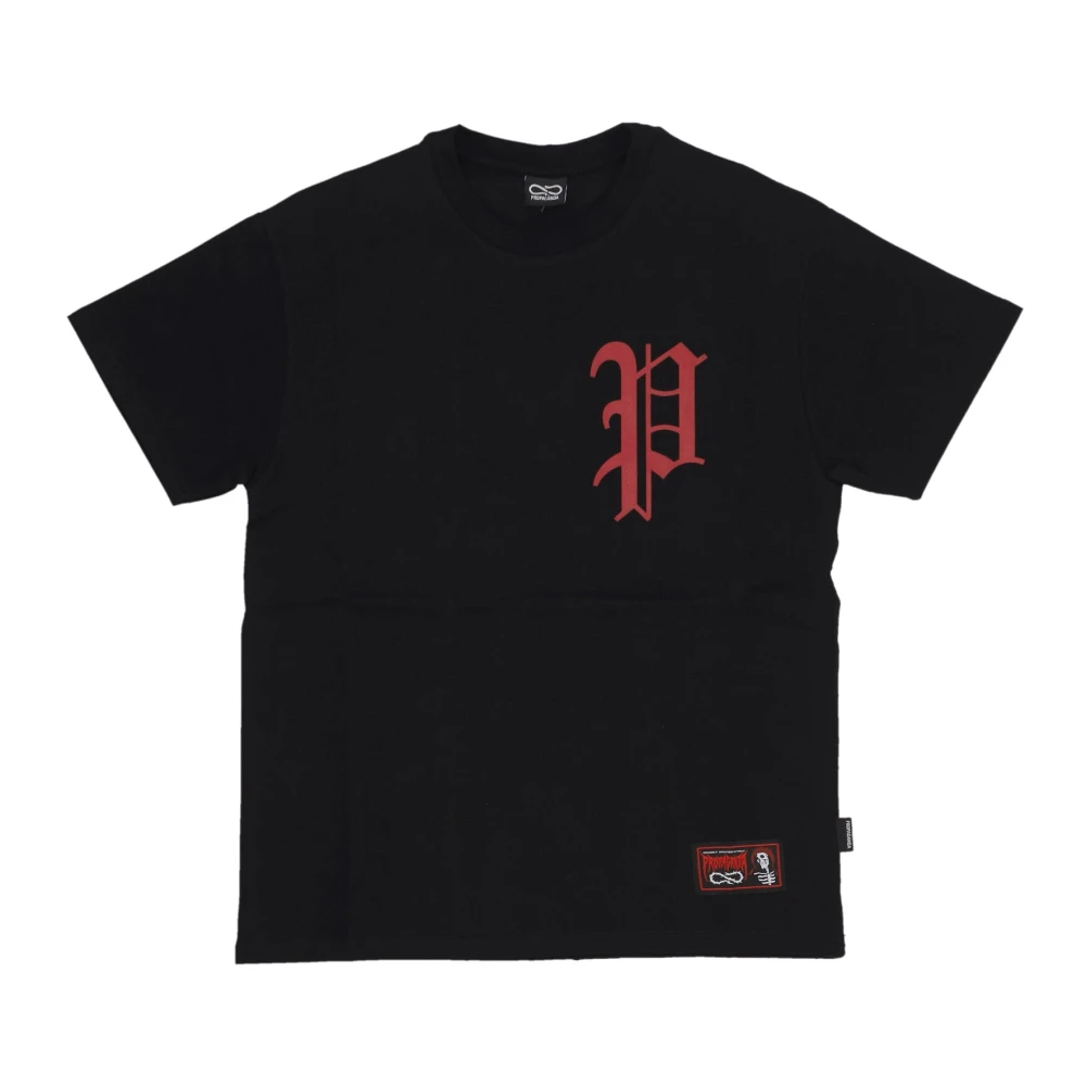 Propaganda Zwarte Heren Tee met Logo Print Black Heren