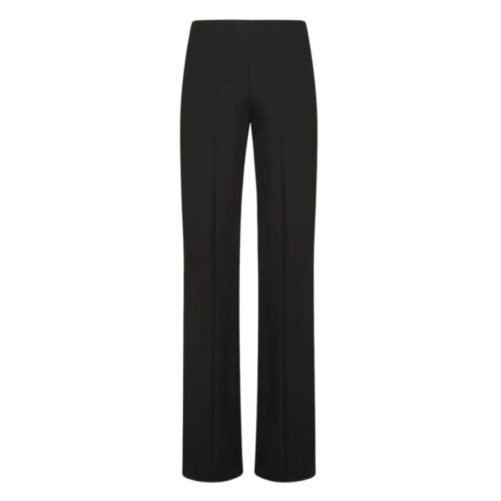 Momoni Zwarte Skinny Broek Milan Stof Black Dames