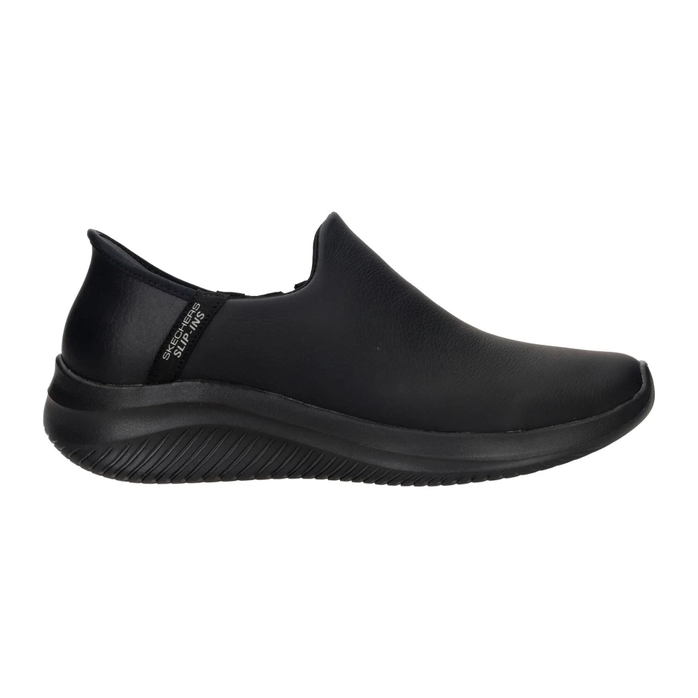 Skechers Comfortabele Zwarte Ultra Flex 3.0 Instapper voor Dames Dames Schoenen