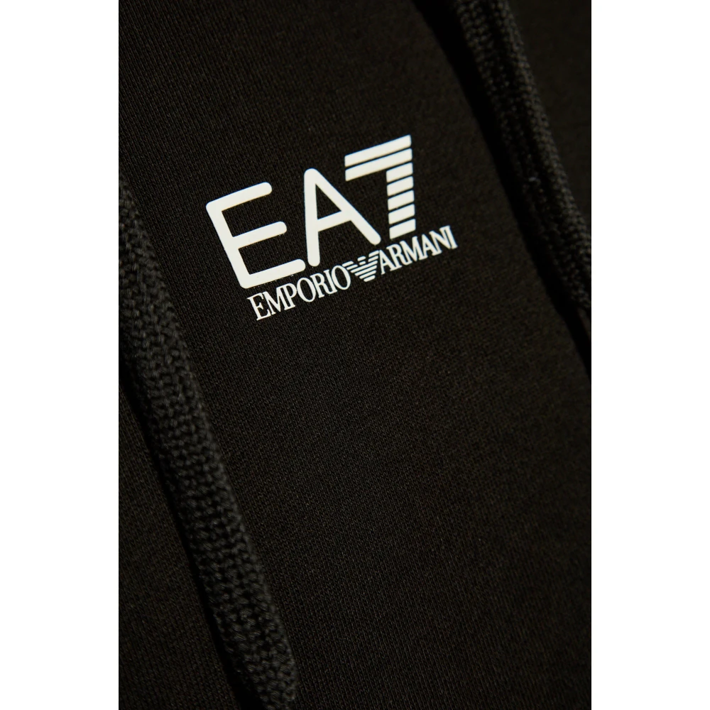 Emporio Armani EA7 Sweatshirt met logo Black Heren