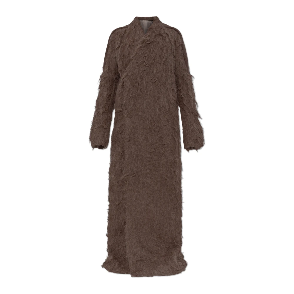 Rick Owens Officer Coat Brown Dames