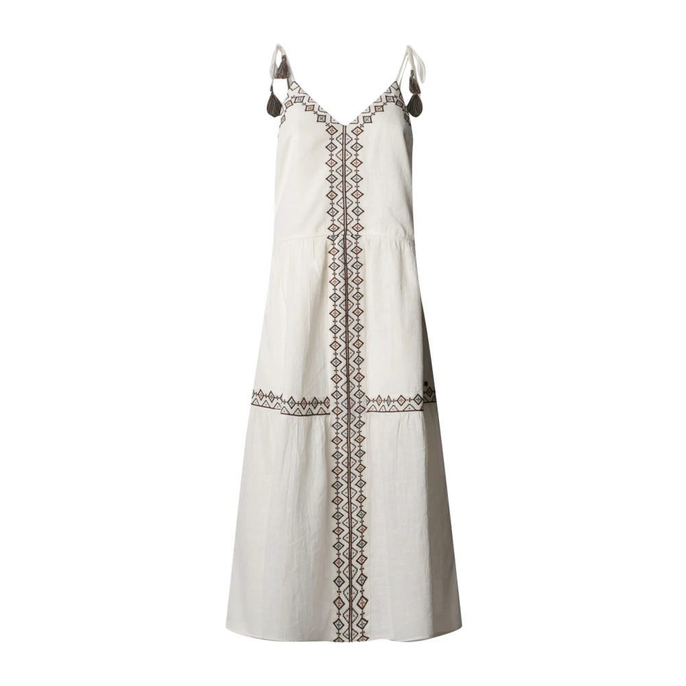 Pepe Jeans Women's White Diva Longuette Dress - Midi Dresses - L - Dresses