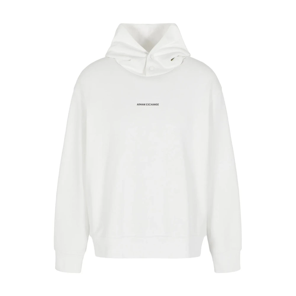 Armani Exchange Witte Hoodie Verhoog Stijl White Heren