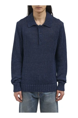 Maglia Polo in Lino e Cotone