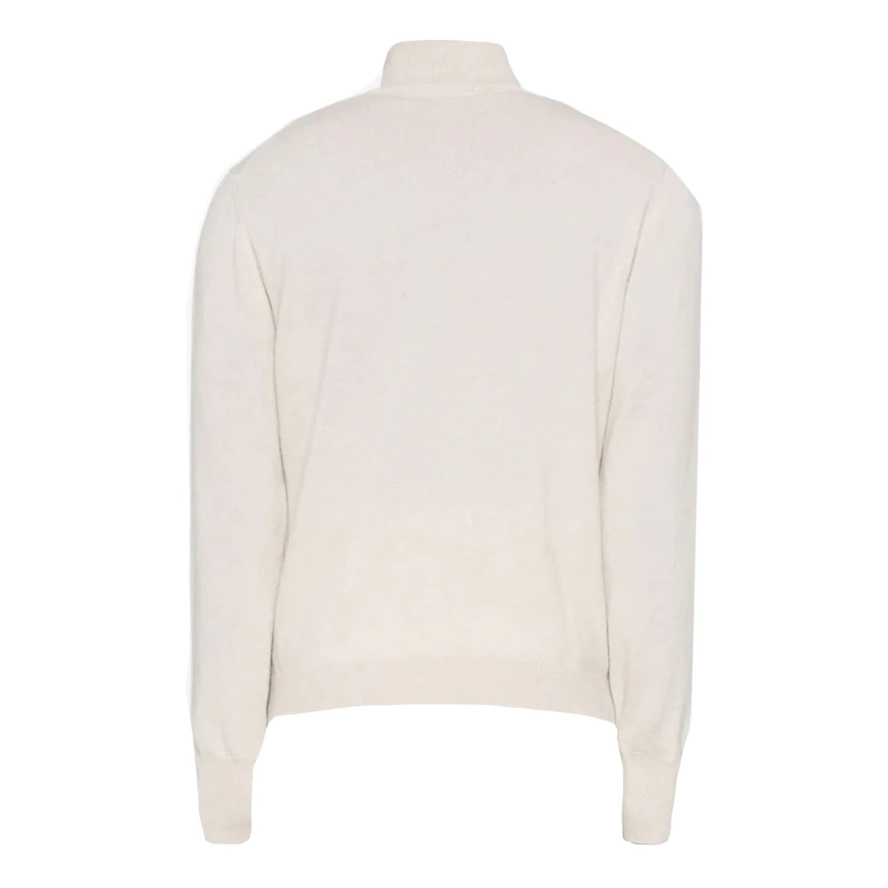Drumohr Licht Beige Kasjmier Gebreide Trui Beige Heren