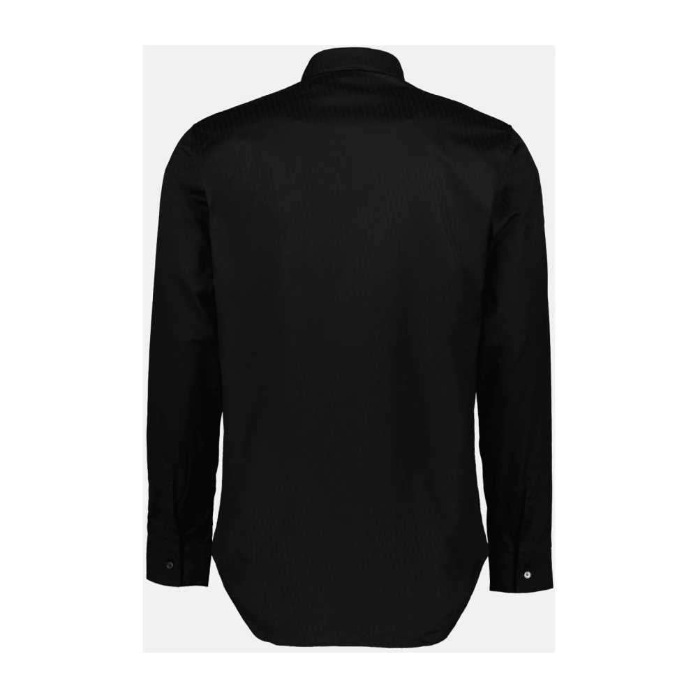 Dior Zwarte Katoenen Klassieke Overhemd Black Heren