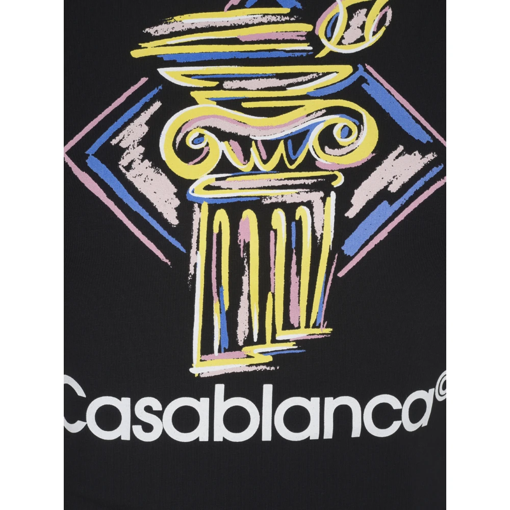Casablanca Diamanten Kolom Bedrukt Baby T-Shirt Black Dames