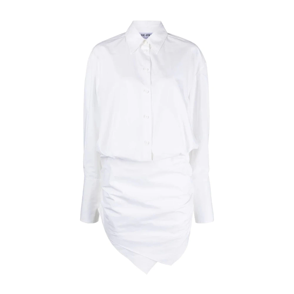 The Attico Women's White Shirt Dresses, M, Casual Mini Dress