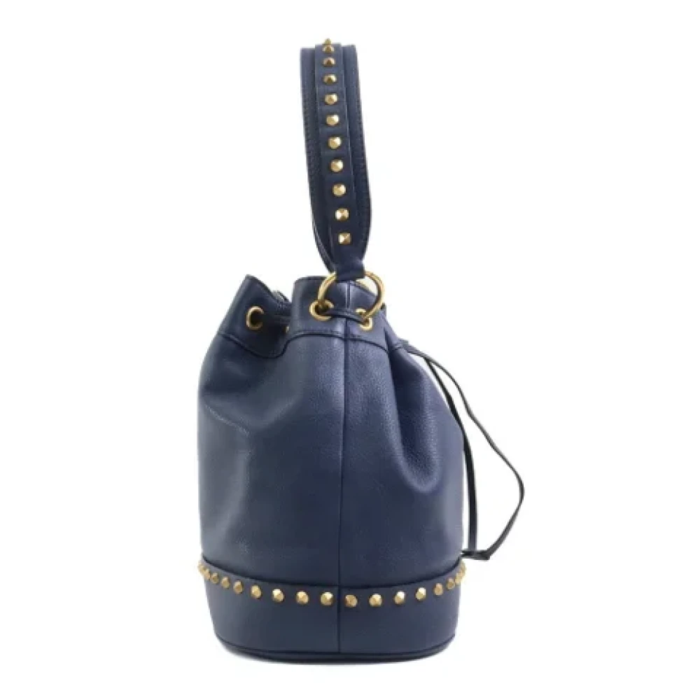 Valentino Vintage Pre-owned Leather shoulder-bags Blue Dames