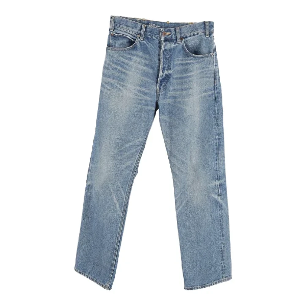 Celine Vintage Pre-owned Cotton jeans Blue Heren