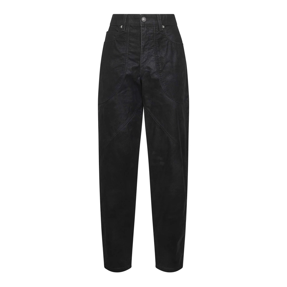 Marant Étoile Women's Black Faux Leather Trousers