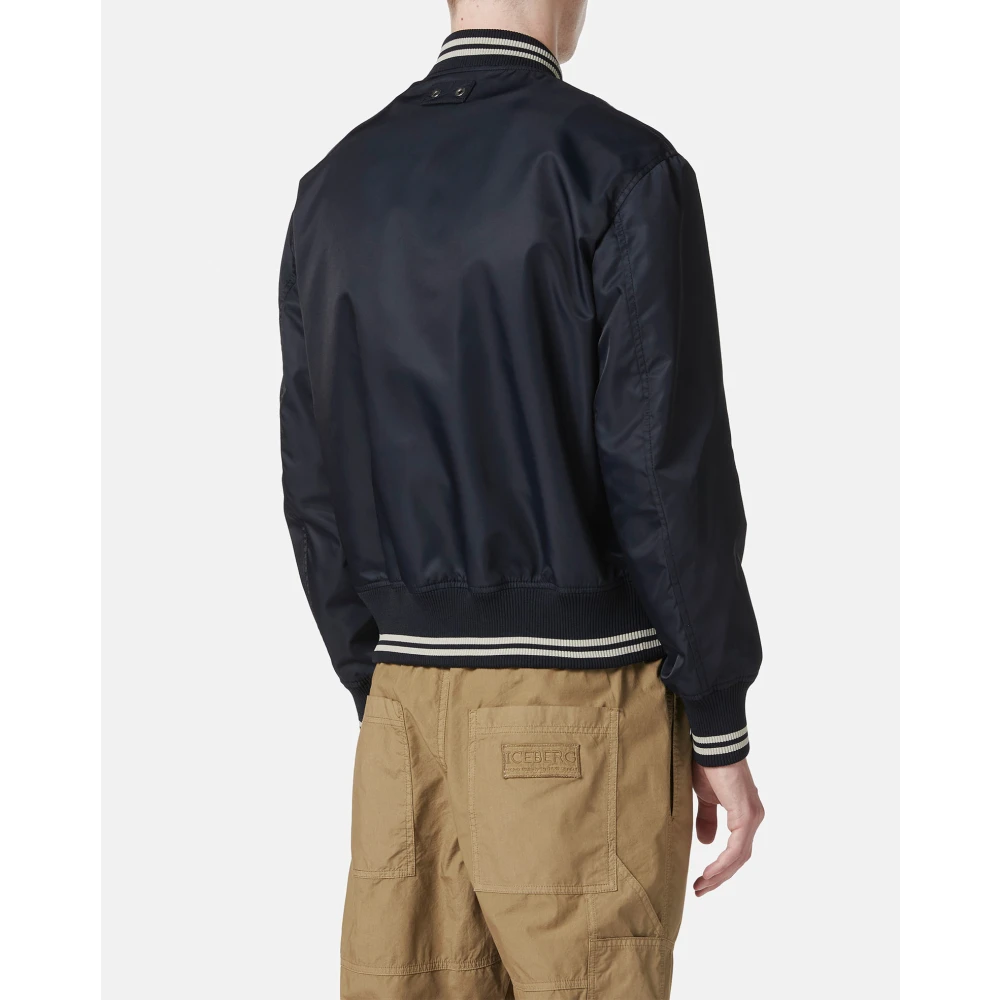 Iceberg Regular-fit blauwe jas van polyester met GRS-certificering Blue Heren