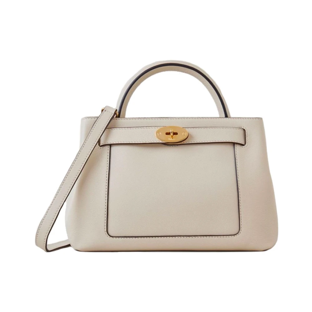 Mulberry Krijt Zijde Kalfsleren Handtas Beige Dames