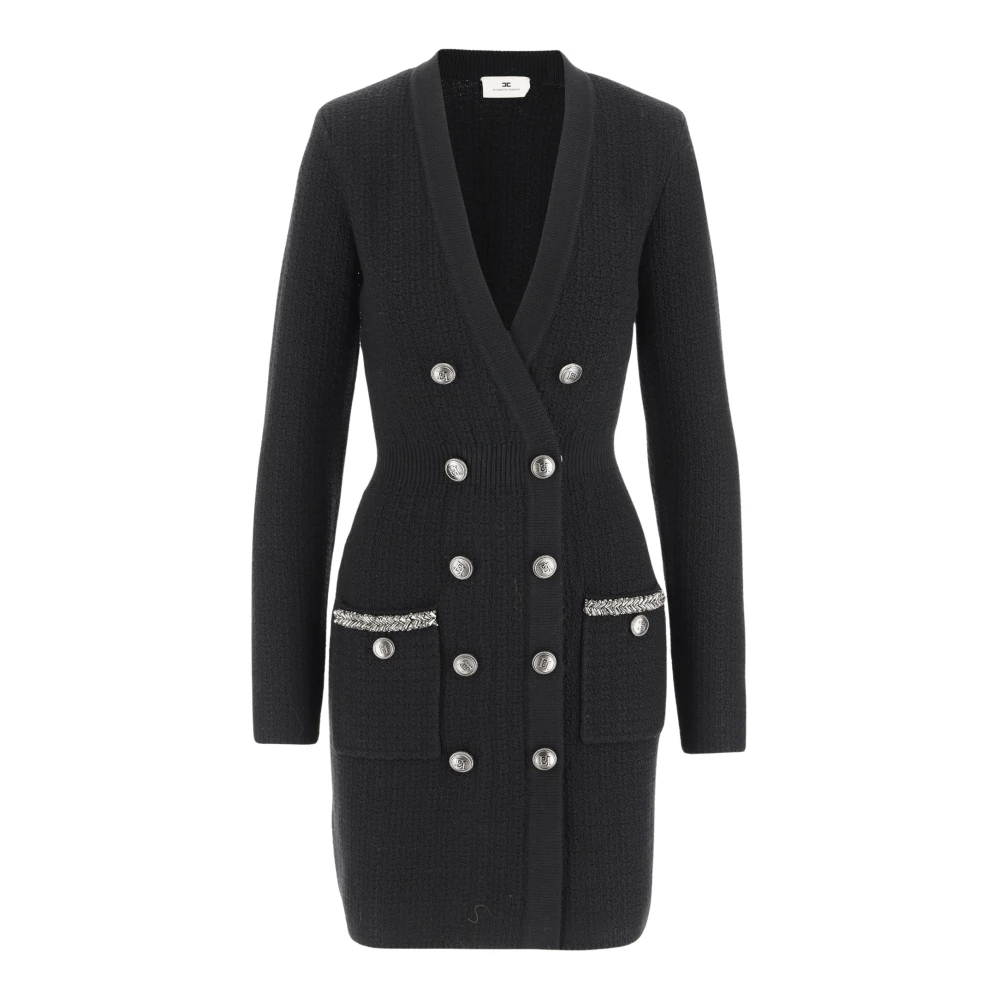 Elisabetta Franchi Stijlvolle Am27S Damesmode Jurk Black Dames