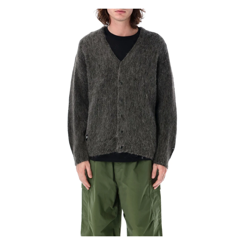 Manastash Houtskool V-hals Vest Gebreide kleding Aw24 Gray Heren