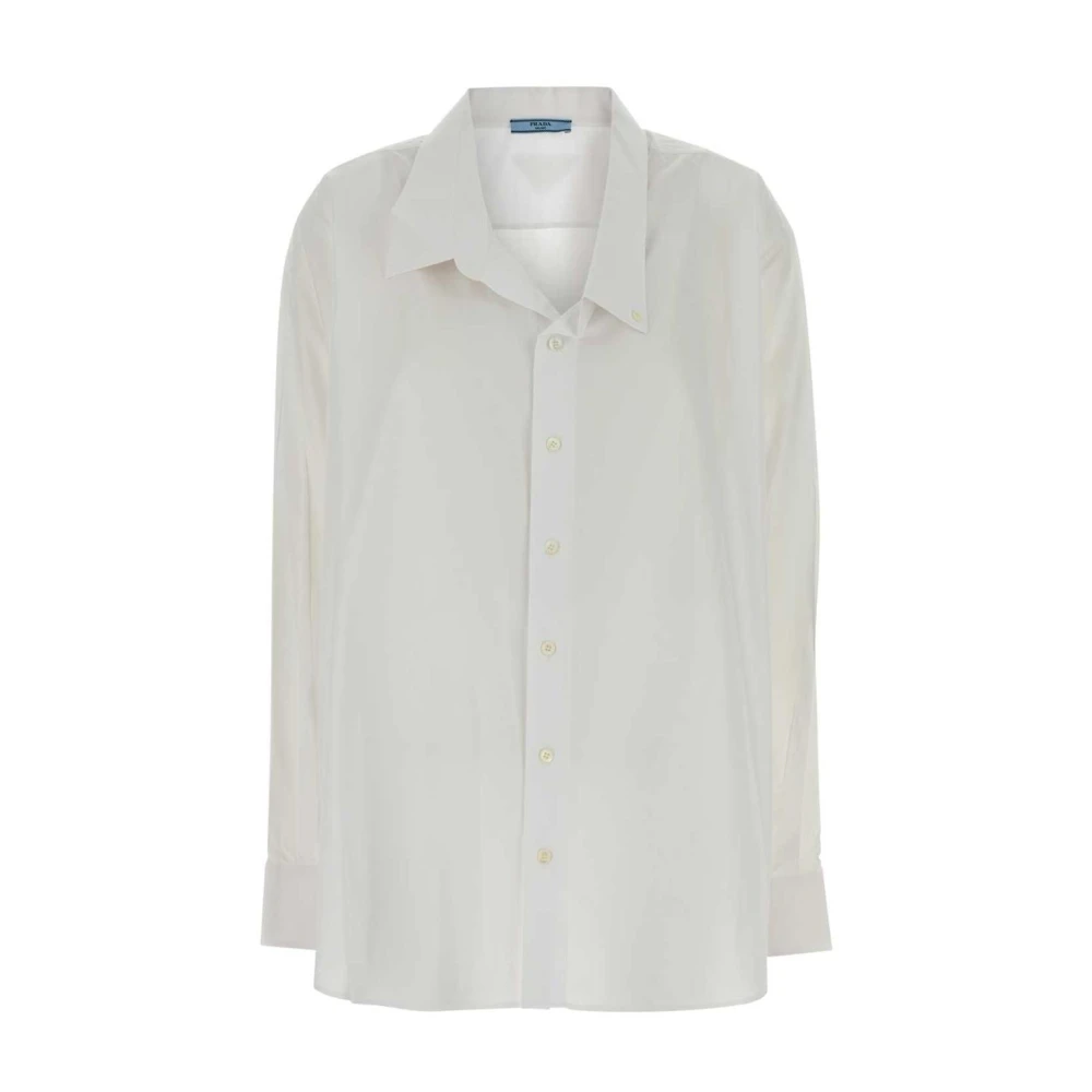 Prada Women's White Poplin Shirt