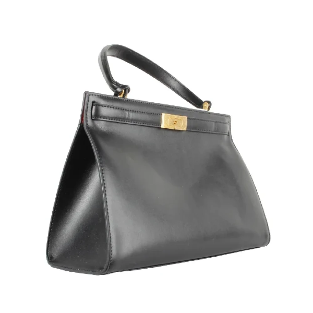 TORY BURCH Leather handbags Black Dames