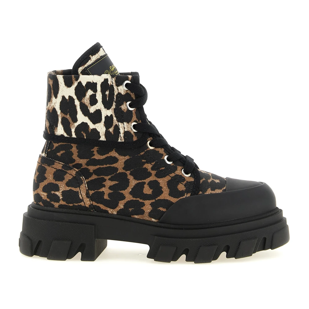 Ganni Multicolor Trail Boots - Female - Lace-Up Boots - 3 Uk - Shoes