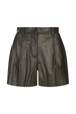 green-leather-bermuda-shorts