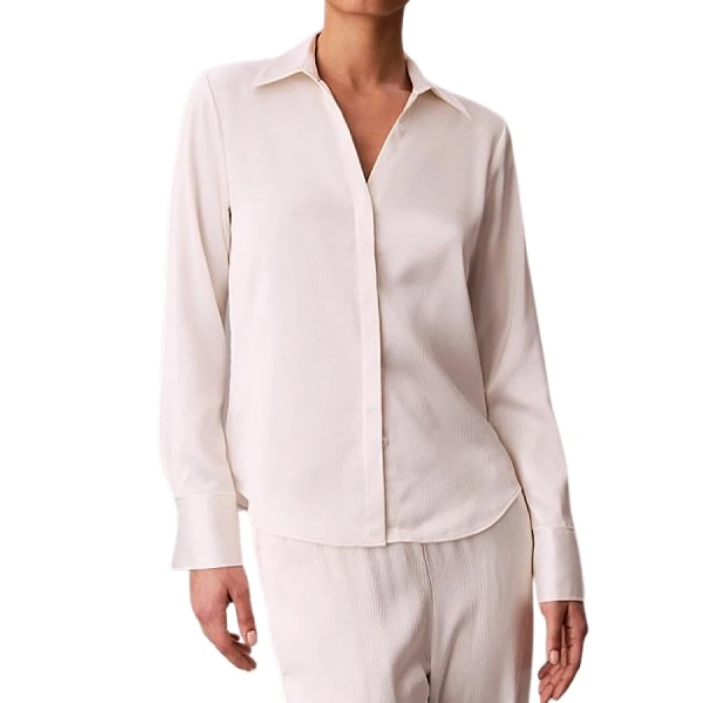 Calvin Klein Women's White Shirts, Xs, Shirts