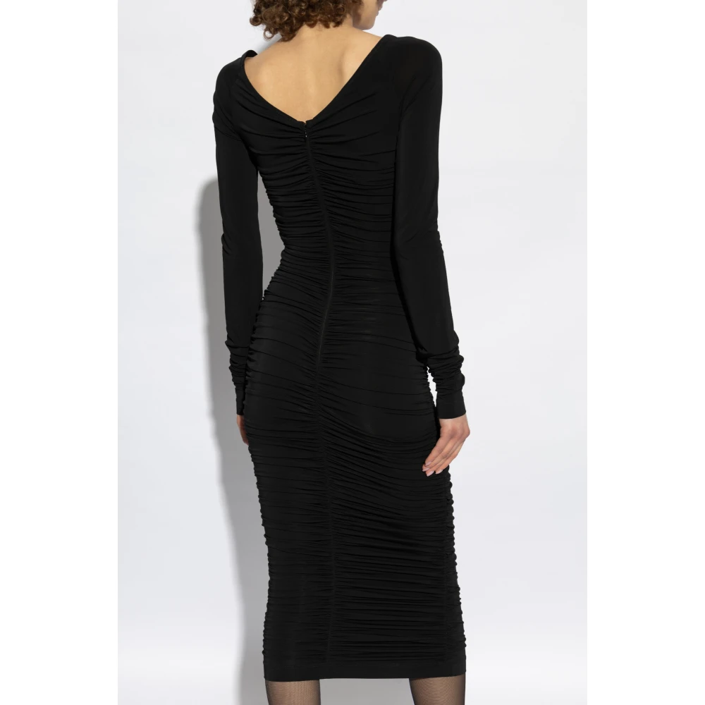 Dolce & Gabbana Gedrapeerde jurk Black Dames